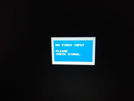 no video input na monitoru