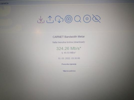 brzina interneta za optički internet