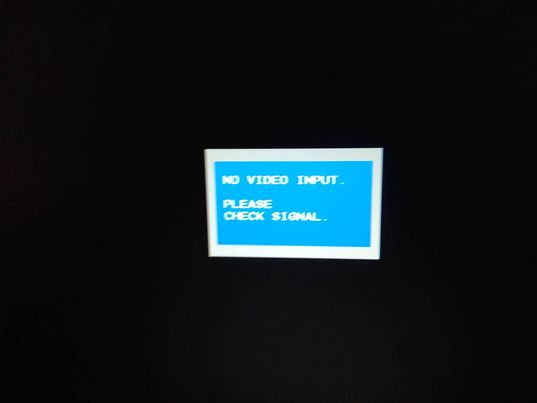 no video input na monitoru