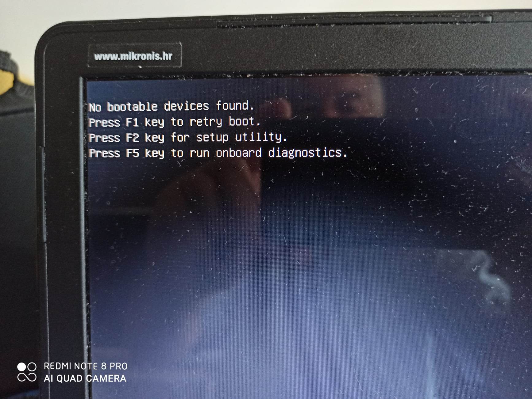 No bootable device found