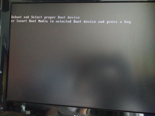 no bootable device insert boot disk and press any key
