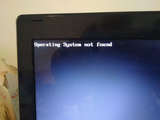 operating sistem not found