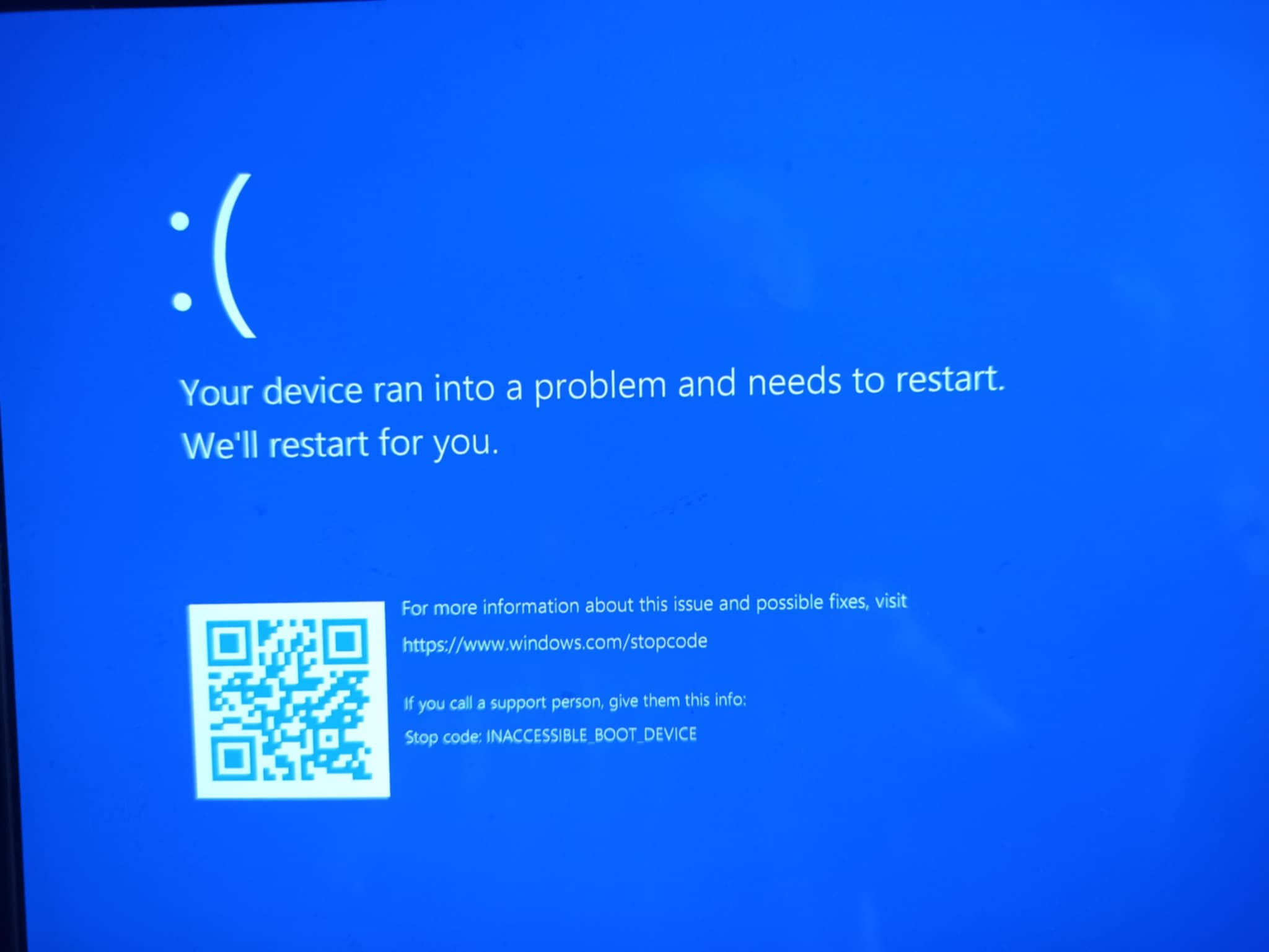 Plavi ekran na laptopu